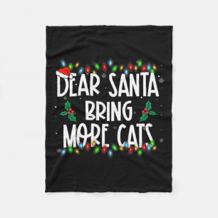 Couverture Polaire Cher Père Noël Apportez Plus De Chats Noël Pjs Fam