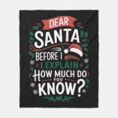 Couverture Polaire Cher Père Noël Avant D'Expliquer Combien Vous Save (Devant)