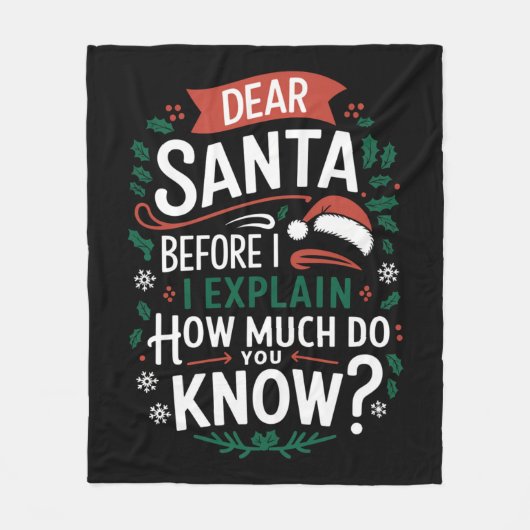 Couverture Polaire Cher Père Noël Avant D'Expliquer Combien Vous Save (Devant)