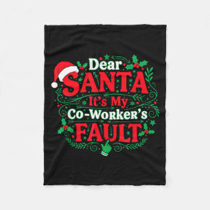 Couverture Polaire Cher Père Noël C'est la faute de mon collègue Funn