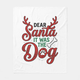 Couverture Polaire Cher Père Noël C'était Le Chien Noël Chemise Desig