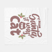 Couverture Polaire Cher Père Noël, C'était le design de chat (Devant (Horizontal))