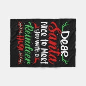 Couverture Polaire Cher Père Noël Ravi De Vous Rencontrer Dans Un Coi (Devant (Horizontal))