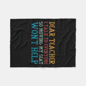 Couverture Polaire Cher Professeur, Je Parle À Tout Le Monde Qui Dépl (Devant (Horizontal))