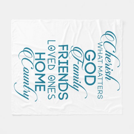 Couverture Polaire Chercher ce qui compte Turquoise (Devant (Horizontal))