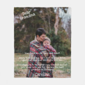 Couverture Polaire Chère grand-mère, tes câlins, une photo douillette (Devant)