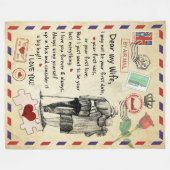 Couverture Polaire Chère ma femme, je t'aime de ton mari (Devant (Horizontal))