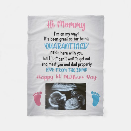 Couverture Polaire Chère maman Blanket de la bosse Je suis sur ma rou (Devant)