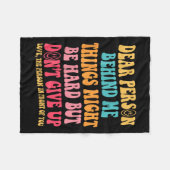 Couverture Polaire Chère personne derrière moi n'abandonne pas, insra (Devant (Horizontal))