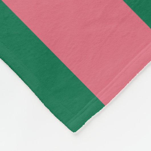 Couverture Polaire Chérie Picket Rose Vert Bande (Coin)