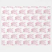 Couverture Polaire Cherry Blossom rose Japonais Sakura Kawaii (Devant (Horizontal))