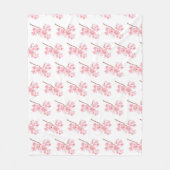 Couverture Polaire Cherry Blossom rose japonais Sakura Kawaii Fleece (Devant)