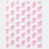 Couverture Polaire Cherry Blossom rose japonais Sakura Kawaii Fleece (Devant)