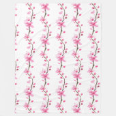 Couverture Polaire Cherry Blossom rose japonais Sakura Kawaii Fleece (Devant)