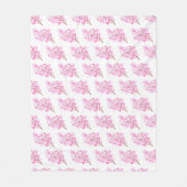 Couverture Polaire Cherry Blossom rose japonais Sakura Kawaii Fleece (Devant)