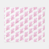 Couverture Polaire Cherry Blossom rose japonais Sakura Kawaii Fleece (Devant (Horizontal))