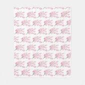 Couverture Polaire Cherry Blossom rose japonais Sakura Kawaii Fleece (Devant)
