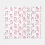 Couverture Polaire Cherry Blossom rose japonais Sakura Kawaii Fleece (Devant (Horizontal))