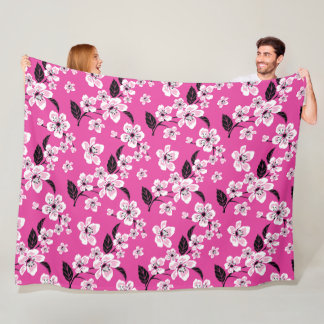 COUVERTURE POLAIRE CHERRY BLOSSOM - SAKURA (PINK)
