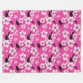 COUVERTURE POLAIRE CHERRY BLOSSOM - SAKURA (PINK) (Devant (Horizontal))