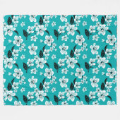 COUVERTURE POLAIRE CHERRY BLOSSOM - SAKURA (TEAL) (Devant (Horizontal))
