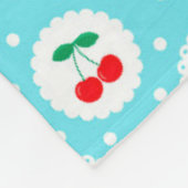 Couverture Polaire Cherry Dot Motif - Retro Fruit Cadeau & Décor (Coin)