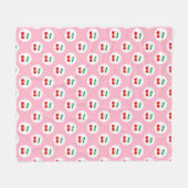Couverture Polaire Cherry Motif - Retro Fruit Cadeau & Décor (Devant (Horizontal))