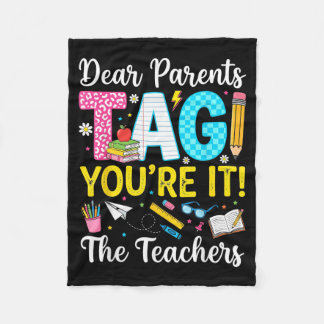 Couverture Polaire Chers Parents Tag Amour Dernier Jour D'école Ensei