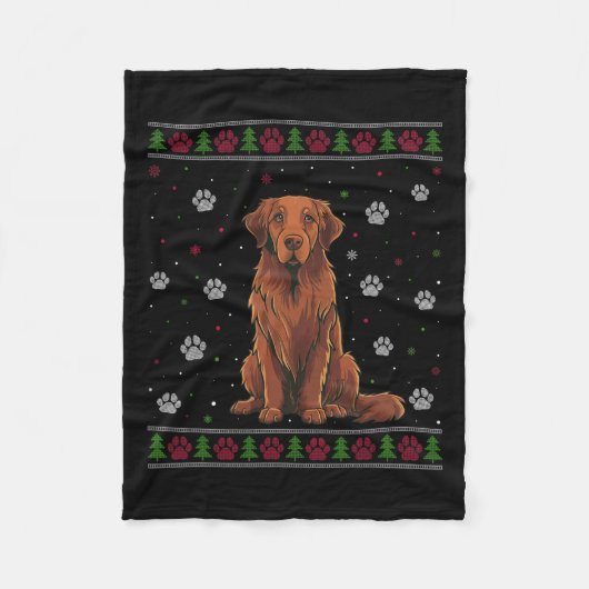 Couverture Polaire Chesapeake Bay Retriever Chandail de Noël chien an (Devant)