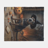 Couverture Polaire Chesapeake Bay Terrier Citrouille Halloween effray (Devant (Horizontal))