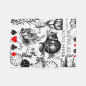 Couverture Polaire Cheshire Chat classique alice au merveilleux fou (Devant (Horizontal))