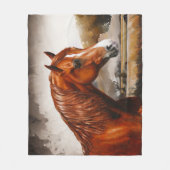 Couverture Polaire Chestnut Morgan Horse Rousty Rouge (Devant)