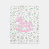 Couverture Polaire Cheval à bascule rose (Devant)