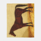 Couverture Polaire Cheval Arabe avec le manteau de châtaigne (Devant)