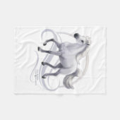 Couverture Polaire Cheval arabe gris (Devant (Horizontal))