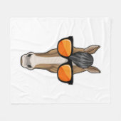 Couverture Polaire Cheval avec lunettes de soleil (Devant (Horizontal))