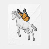 Couverture Polaire Cheval avec papillon (Devant)