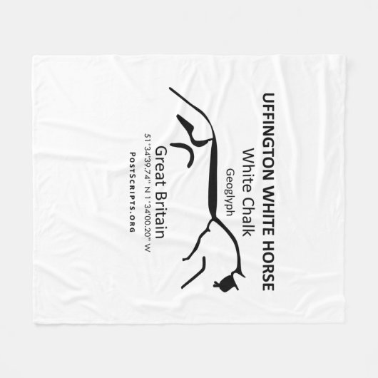 Couverture Polaire Cheval blanc d'Uffington (Devant (Horizontal))