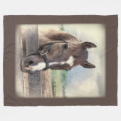 Couverture Polaire Cheval Brown avec le licou (Devant (Horizontal))