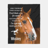 Couverture Polaire Cheval Cadeau commémoratif - Souvenir (Devant)