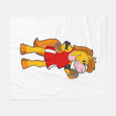 Couverture Polaire Cheval comme coureur (Devant (Horizontal))