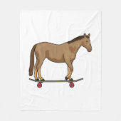 Couverture Polaire Cheval comme patineur sur skateboard (Devant)