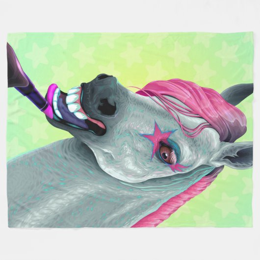 Couverture Polaire Cheval cool Rockstar (Devant (Horizontal))