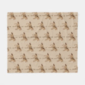 Couverture Polaire Cheval de carrousel - Chocolat Brown et Tan (Devant (Horizontal))