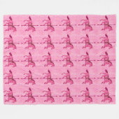 Couverture Polaire Cheval de carrousel - Fuchsia rose (Devant (Horizontal))