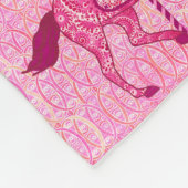 Couverture Polaire Cheval de carrousel - Fuchsia rose (Coin)