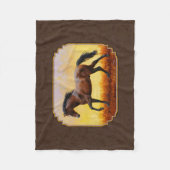 Couverture Polaire Cheval de course de Dark Bay Brown (Devant)