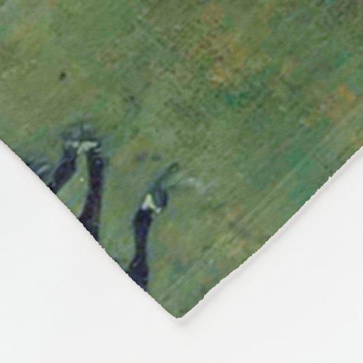 Couverture Polaire Cheval de course de Longchamp, Edgar Degas (Coin)