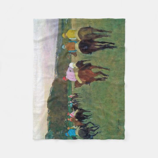 Couverture Polaire Cheval de course de Longchamp, Edgar Degas (Devant)