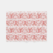 Couverture Polaire Cheval de Dala suédois Rouge et blanc (Devant (Horizontal))